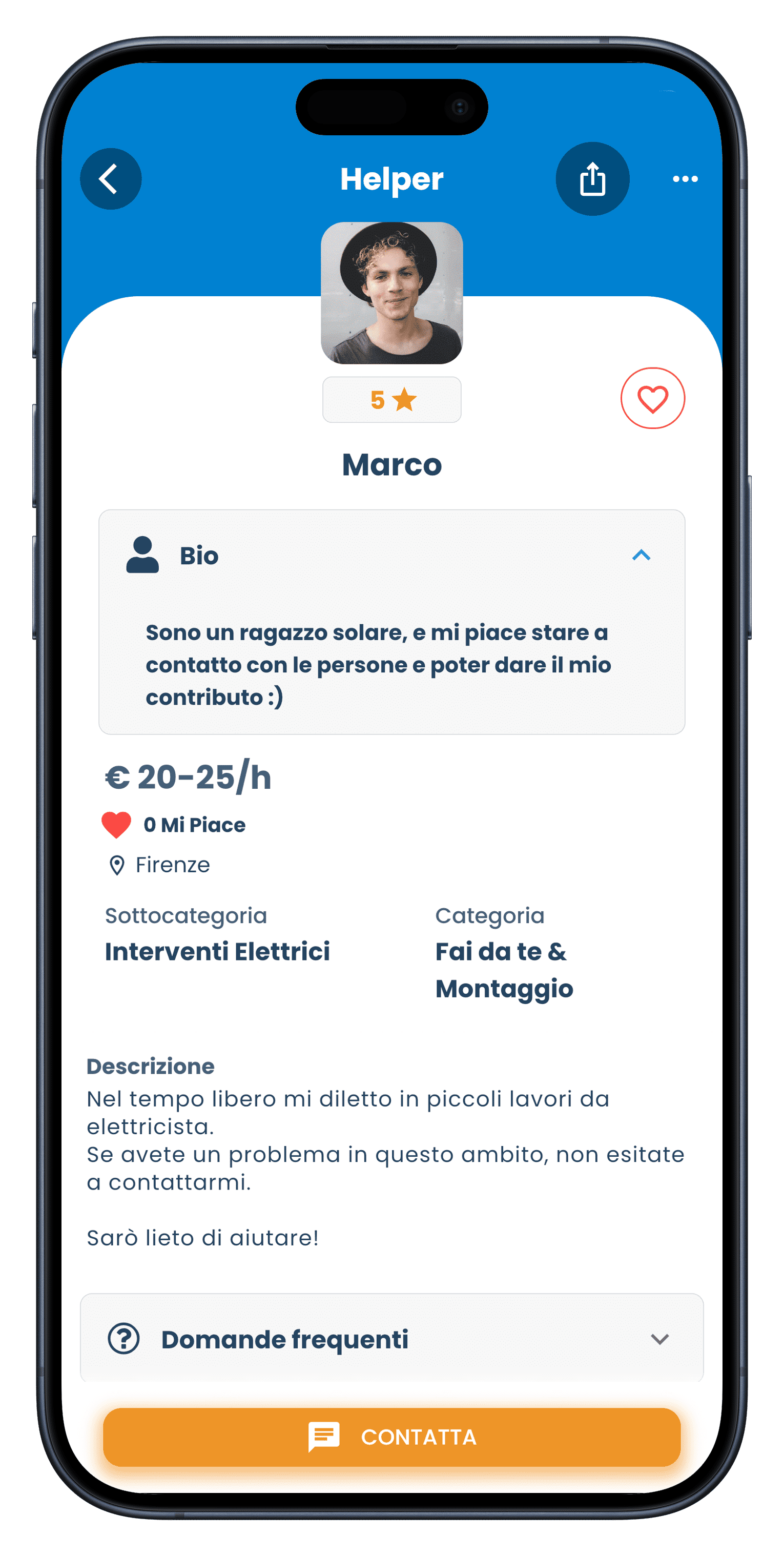 Schermata annuncio Helpy